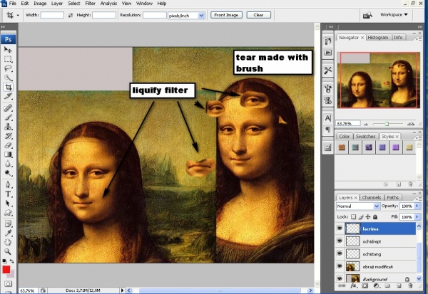 Creation of No more smile: Step 1